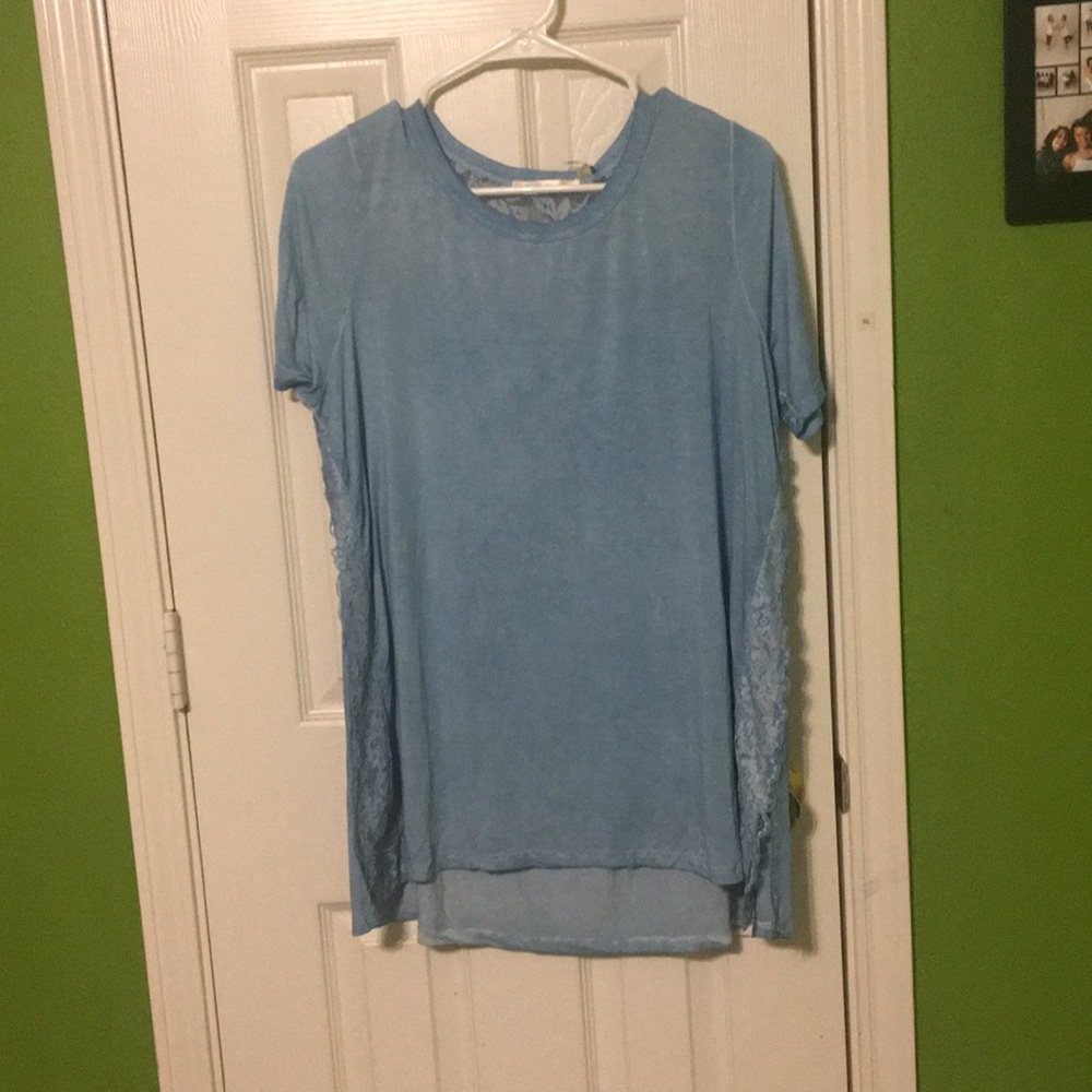 Lacey blue shirt